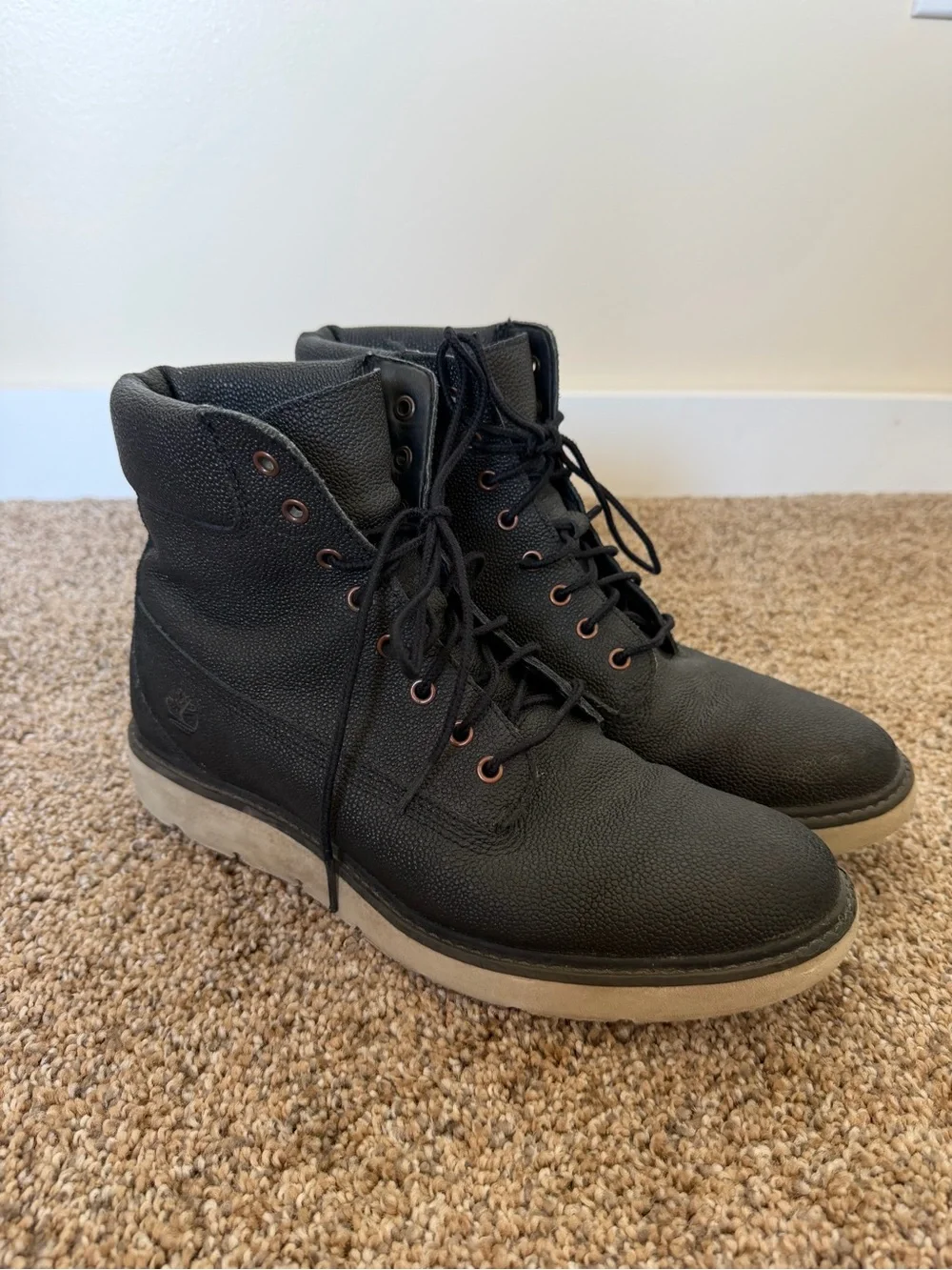 TIMBERLAND Kenniston 6 Inch A18KP Black Leather Lace Up Casual Boots